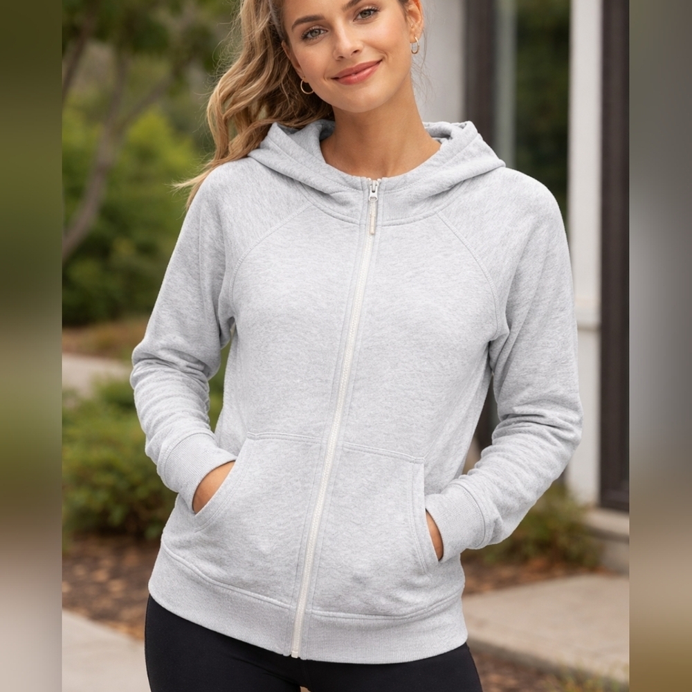 LOLE GREY ZIP UP JACKET SIZE SMALL